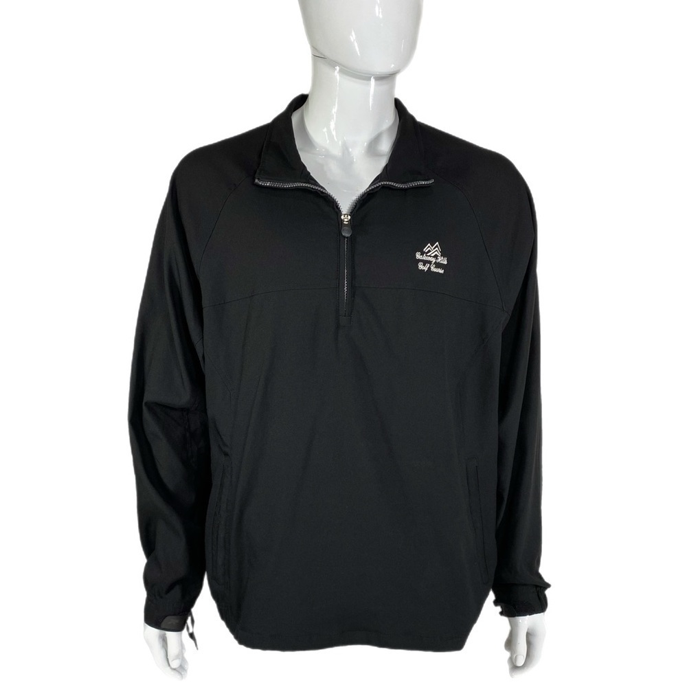Ahead Extreme Men’s Acare Black Performance Golf 1/4 Zip Pullover Jacket